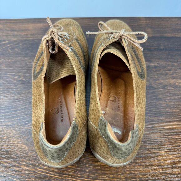 Chiarini Women’s lace up tan leather suede shoe size 9 insole 10” - Picture 4 of 7